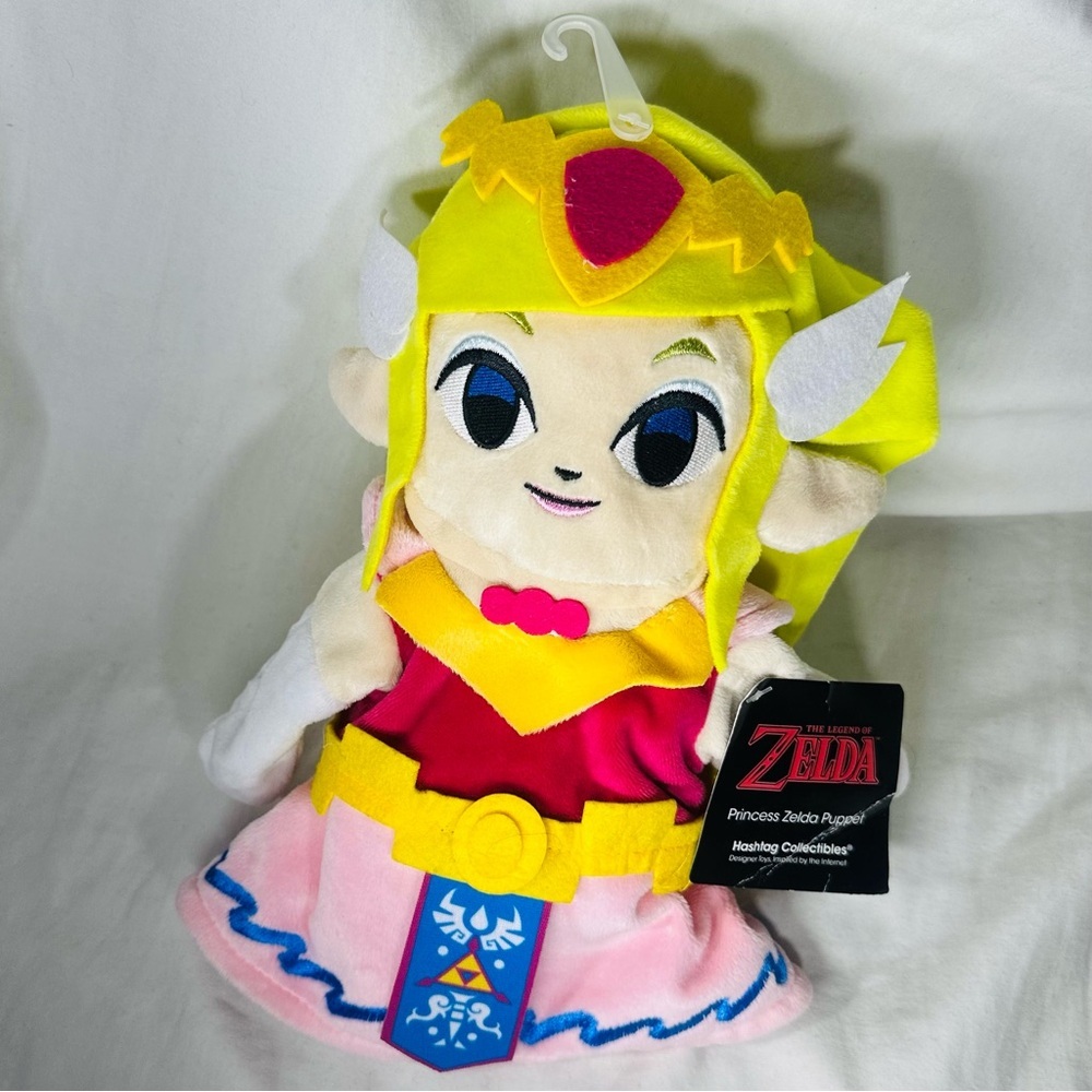NWT Princess Zelda 10" Plush Hand‎ Puppet Stuffed Toy Nintendo Collectible Gamer